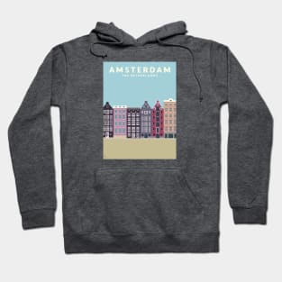 Amsterdam, the Netherlands Travel Poster Hoodie